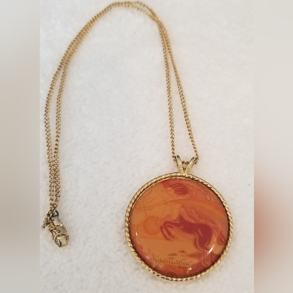 Gold Sagittarius Pendant Necklace - Picture 4 of 5